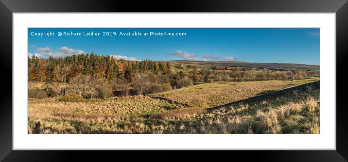 Upper Teesdale Panorama, Holwick Head to Newbiggin Framed Mounted Print by Richard Laidler