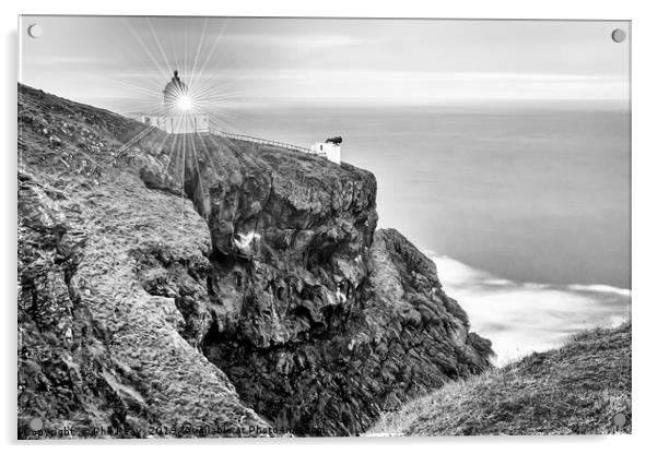 St Abbs lighthouse Acrylic by Phil Reay