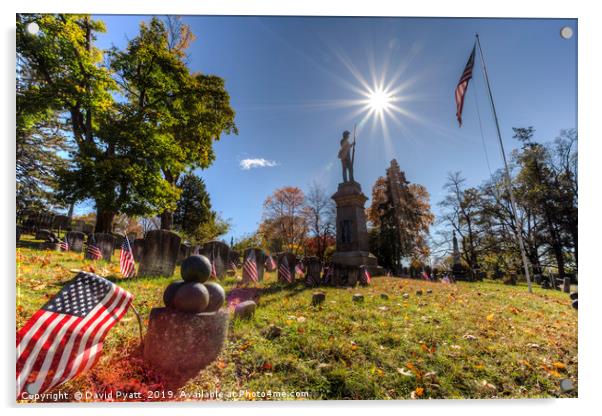 Civil War Monument Sleepy Hollow Acrylic by David Pyatt