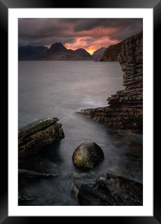 Cuillin Sunset Framed Mounted Print by Paul Andrews