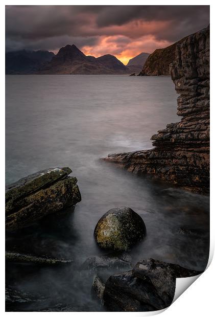 Cuillin Sunset Print by Paul Andrews