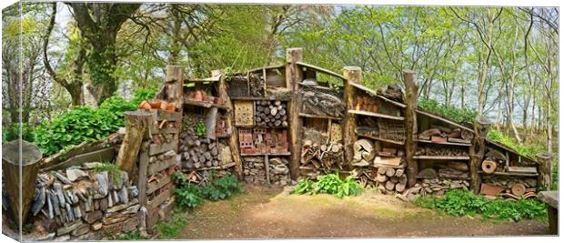 Insect Hotel at the Lost Garden of Heligan Canvas Print by Paul Cooper