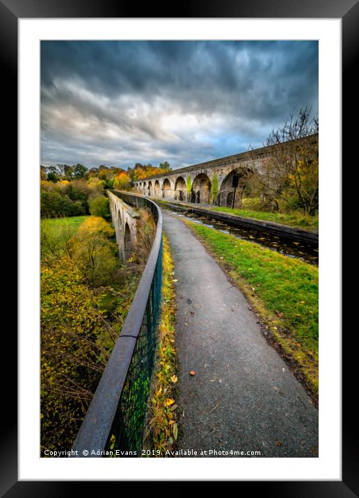 Chirk Aqueduct Wales Framed Mounted Print by Adrian Evans