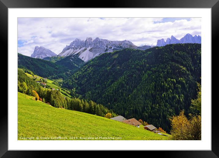 In the Valley of Afers / Eores II Framed Mounted Print by Gisela Scheffbuch