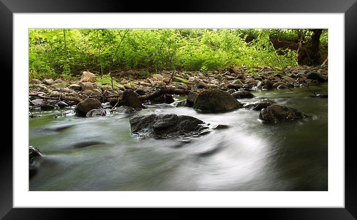 River Flow Framed Mounted Print by William Coulthard