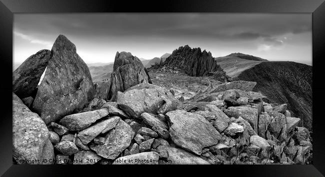 Castle of the Winds, Glyder Fach, Snowdonia, Wales Framed Print by Chris Drabble