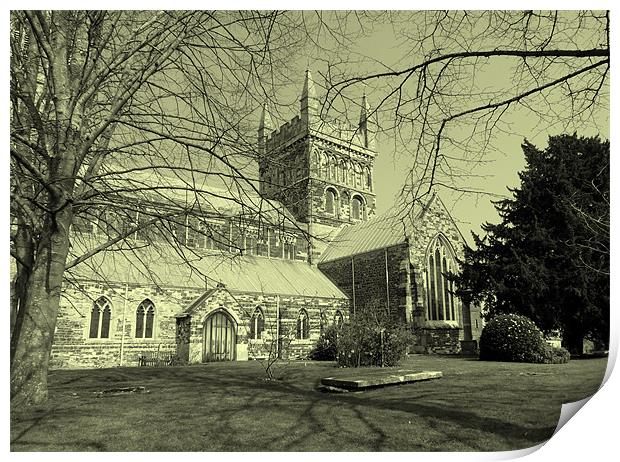 Wimborne Minster Church Print by Louise Godwin