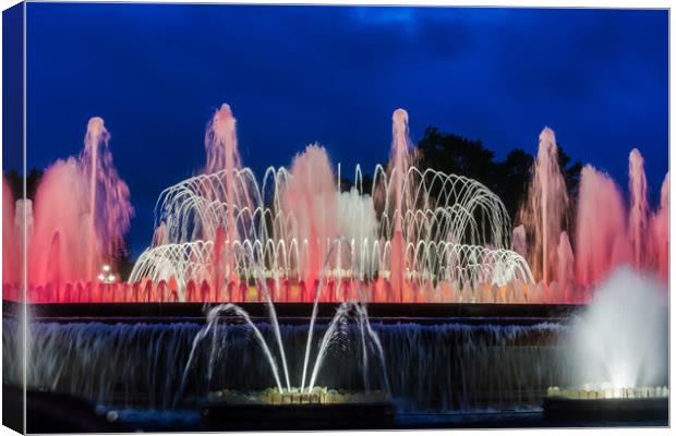 Colorful red and white fountain Canvas Print by Jelena Maksimova