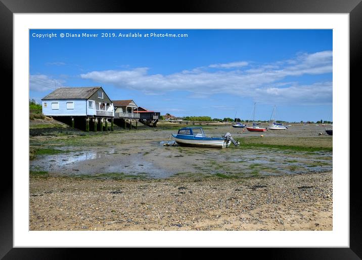 Mill beach Osea Essex Framed Mounted Print by Diana Mower