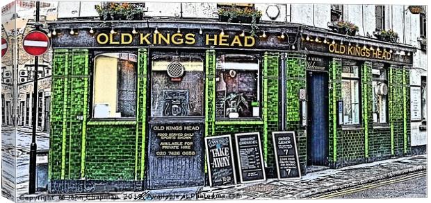 The Old Kings Head Public House, London EC2A Canvas Print by John Chapman