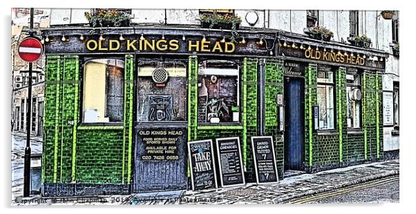 The Old Kings Head Public House, London EC2A Acrylic by John Chapman