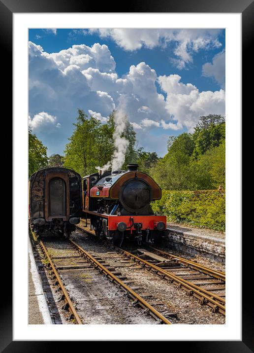 Victor - Steam train at Lakeside, Lake District Framed Mounted Print by Carmen Goulden