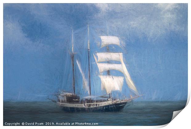Atlantis Sailing Ship Turner Storms Print by David Pyatt