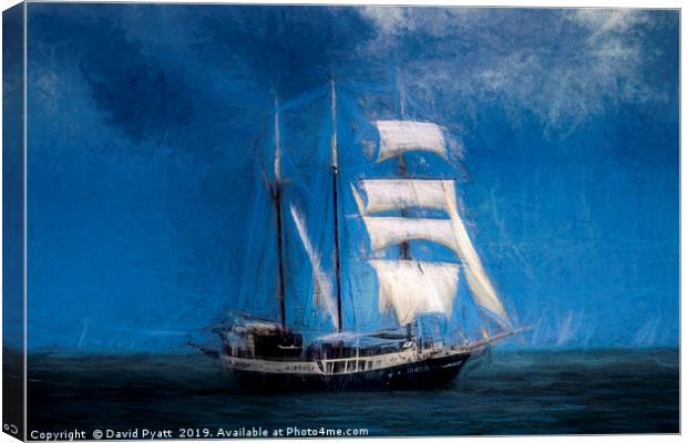 Atlantis Sailing Ship Turner Storms Canvas Print by David Pyatt