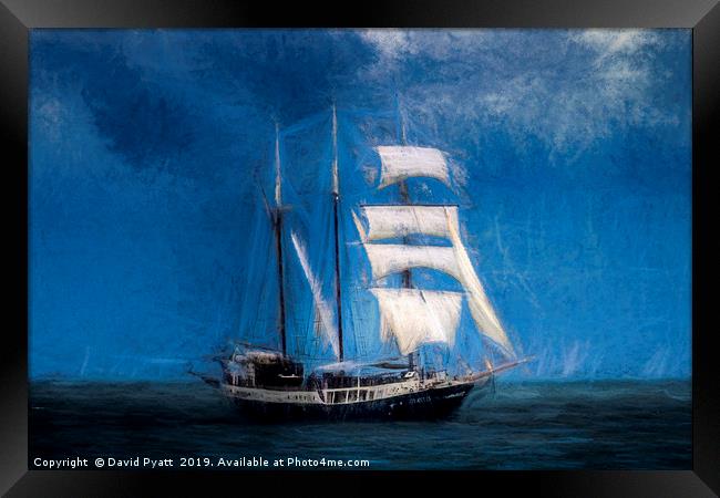 Atlantis Sailing Ship Turner Storms Framed Print by David Pyatt