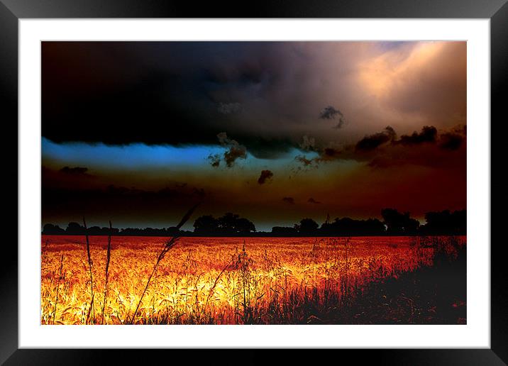 Fenland Storm Framed Mounted Print by Terry Pearce