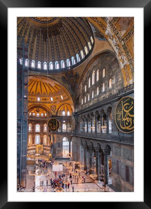 Hagia Sophia Interior Framed Mounted Print by Andy McGarry