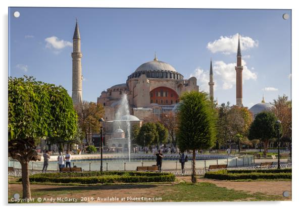 Hagia Sophia Acrylic by Andy McGarry