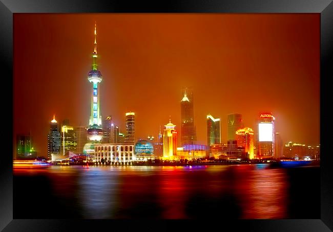 Pudong, Shanghai Framed Print by Richard Downs