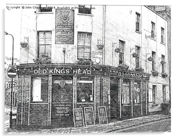 The Old Kings Head Public House, London EC2A Acrylic by John Chapman