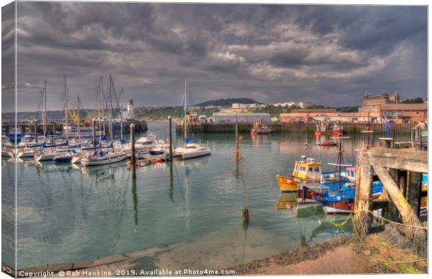 Harbour Scarborough Canvas Print by Rob Hawkins