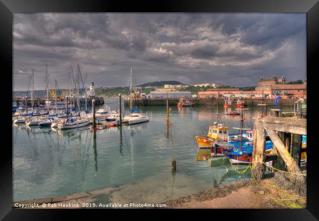 Harbour Scarborough Framed Print by Rob Hawkins