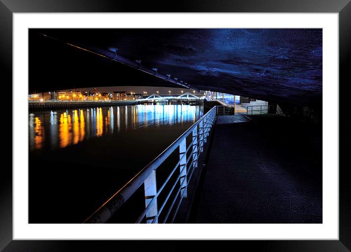 Under The King George V Bridge Framed Mounted Print by Ronnie Reffin