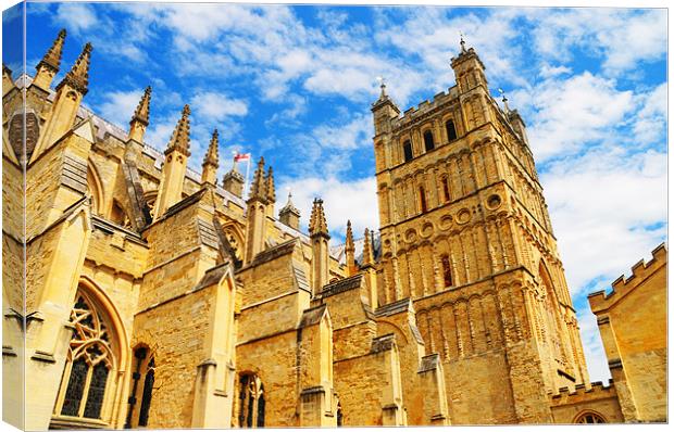 Exeter Cathedral Canvas Print by stephen walton