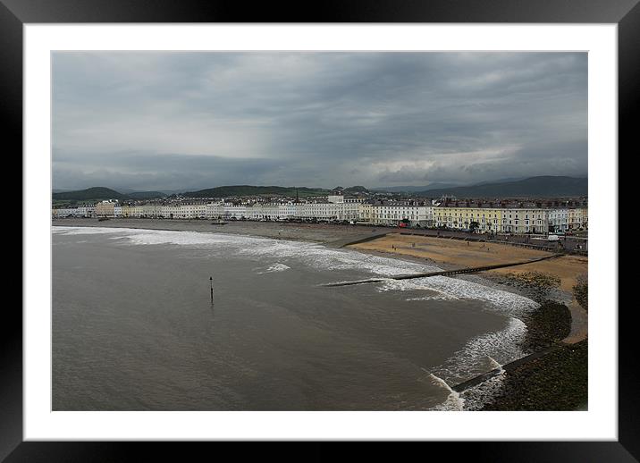 The Seafront of Llandudno Framed Mounted Print by JEAN FITZHUGH