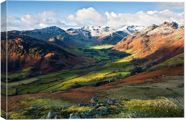 Great Langdale Valley Canvas Print by David Lewins (LRPS)