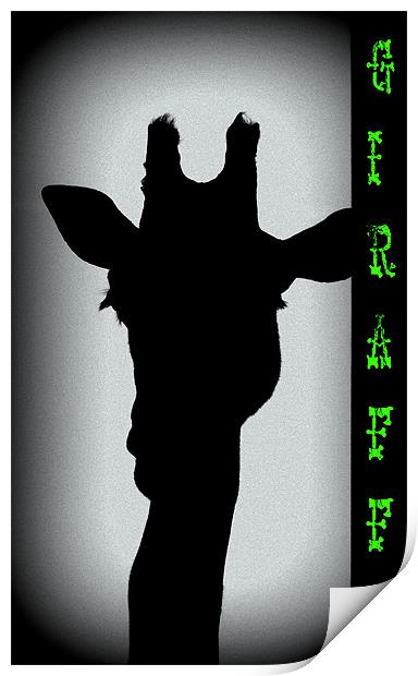 Giraffe! Print by Louise Godwin