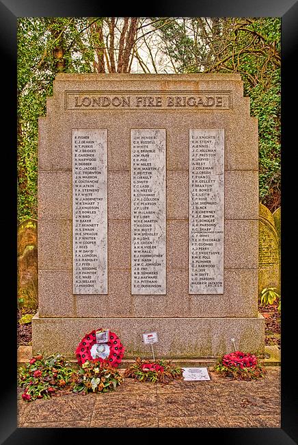 London Fire Brigade Memorial Framed Print by Chris Thaxter