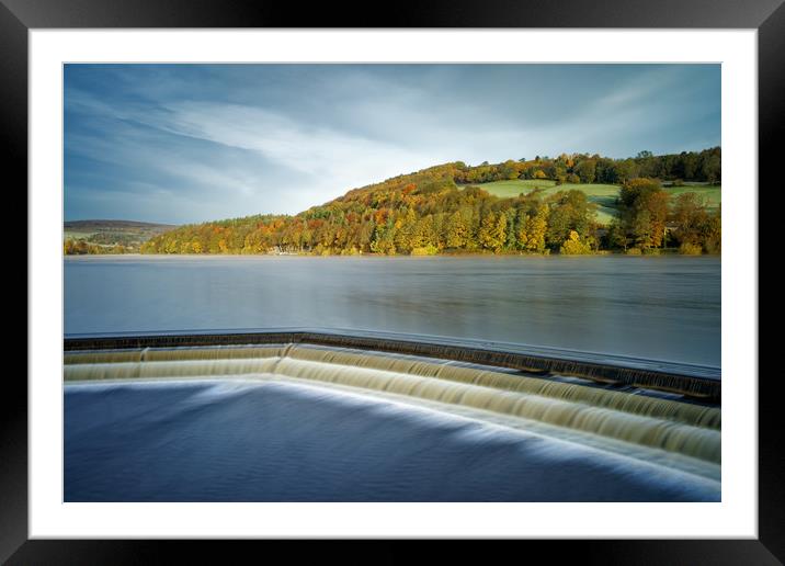 Damflask Reservoir & Spillway                      Framed Mounted Print by Darren Galpin