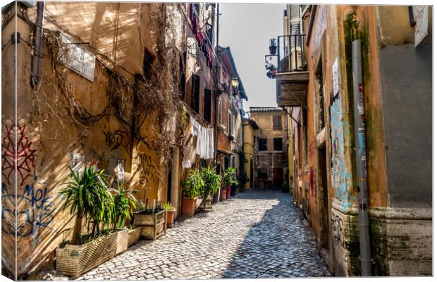 Streets of Trastevere Canvas Print by Naylor's Photography