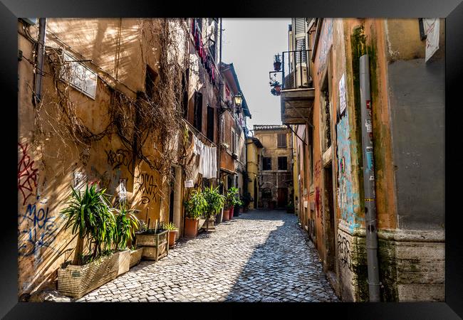 Streets of Trastevere Framed Print by Naylor's Photography