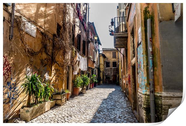 Streets of Trastevere Print by Naylor's Photography