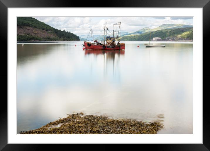 Red Trawler Framed Mounted Print by Ronnie Reffin