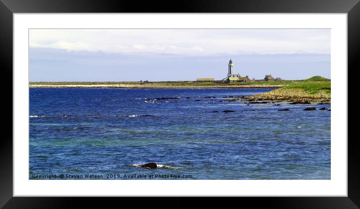 Start Point Lighthouse Framed Mounted Print by Steven Watson