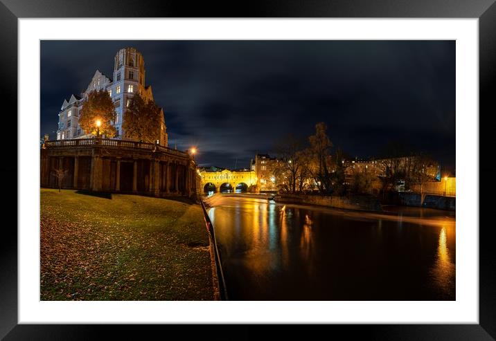 The Empire and weir, Grand Parade, Bath Framed Mounted Print by Dean Merry