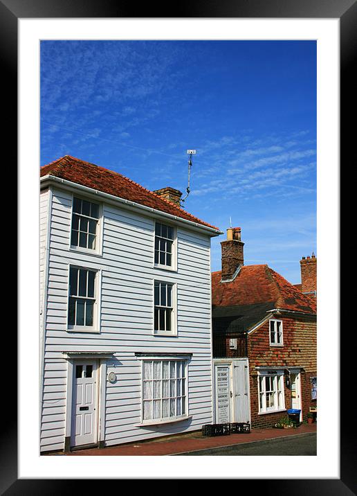 Winchelsea Town Houses, Sussex Framed Mounted Print by David Gardener