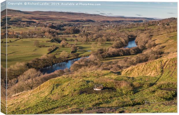 Teesdale from Whistle Crag, Late Autumn Canvas Print by Richard Laidler