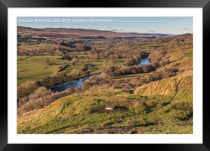 Teesdale from Whistle Crag, Late Autumn Framed Mounted Print by Richard Laidler