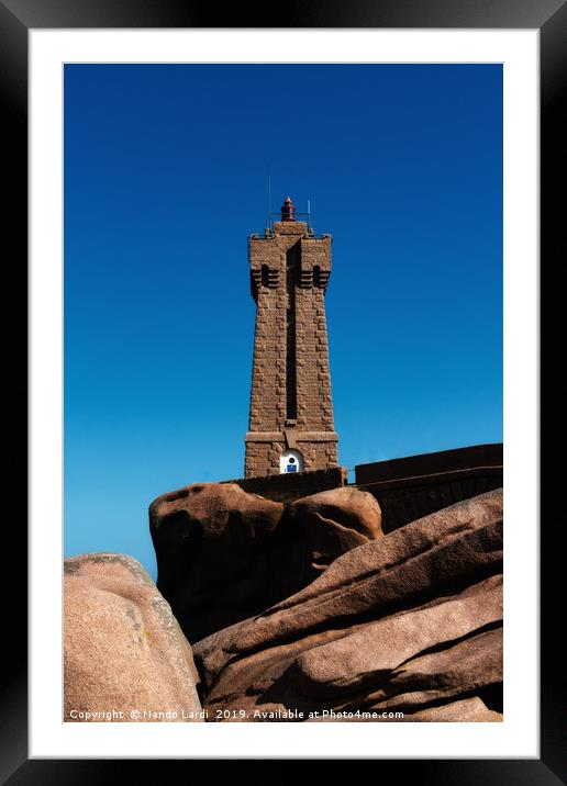 Mean Ruz Lighthouse Framed Mounted Print by DiFigiano Photography