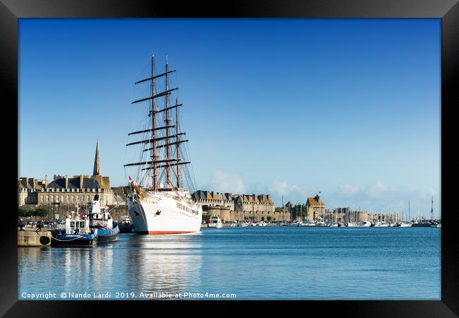 Sea Cloud II at Saint Malo Framed Print by DiFigiano Photography