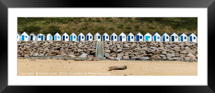 Carteret Beach Cottages Framed Mounted Print by DiFigiano Photography