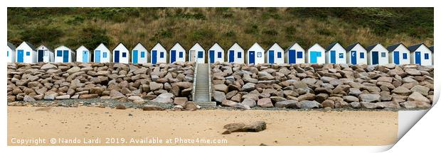 Carteret Beach Cottages Print by DiFigiano Photography