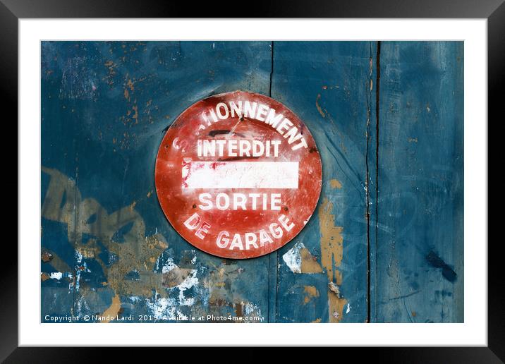 No Parking Framed Mounted Print by DiFigiano Photography