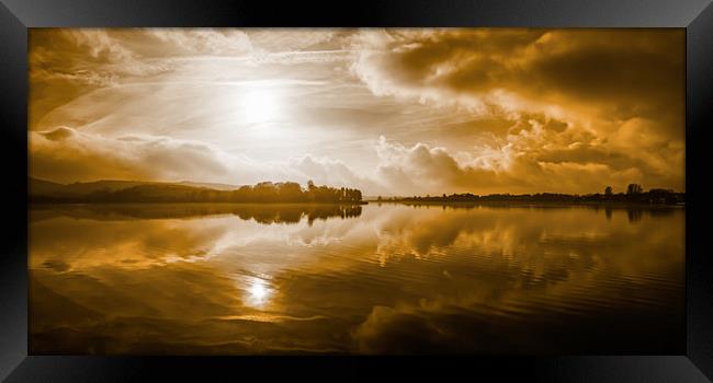 HL0006W - Hollingworth Lake - Wide Framed Print by Robin Cunningham