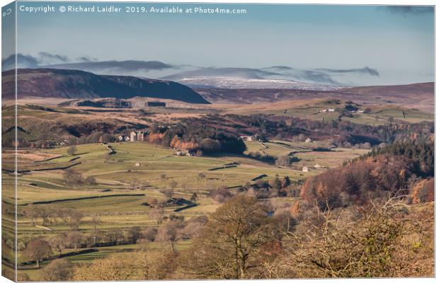 Over Holwick, Teesdale, to Cross Fell Canvas Print by Richard Laidler