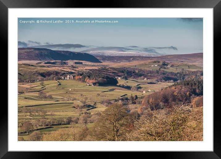 Over Holwick, Teesdale, to Cross Fell Framed Mounted Print by Richard Laidler
